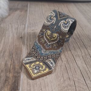 #1014 VTG Retro 100% Silk  S&Q Clothiers By Damon Paisley Patterned Tie